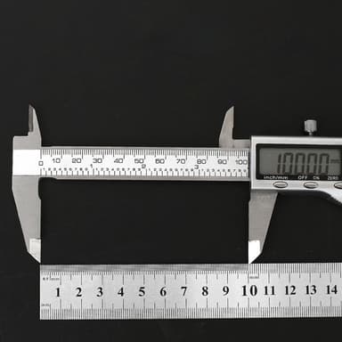 Linjal i rostfritt stål Silver 15 cm