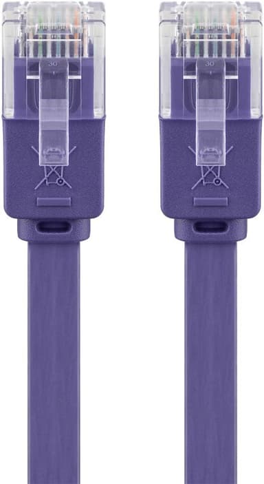 CAT 6 platt patchkabel, U/UTP, violett