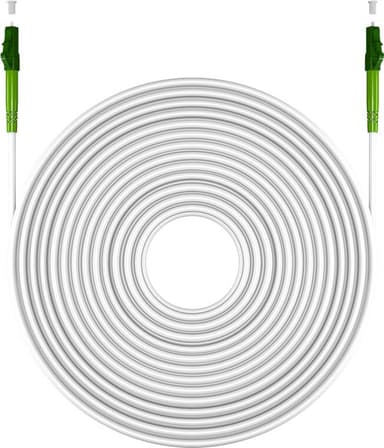 Fiberoptisk kabel (FTTH), Singlemode (OS2) White, vit (Simplex), 2 m