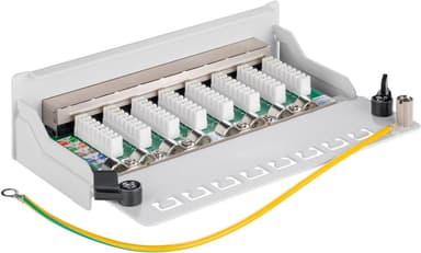 Goobay CAT 5e mini-/skrivbordskopplingspanel, 8 portar (1 HE)