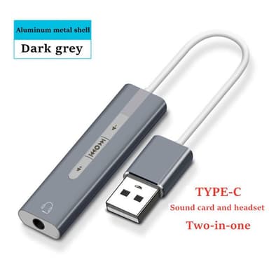INF Externt ljudkort USB 2.0 till 3.5 mm adapter