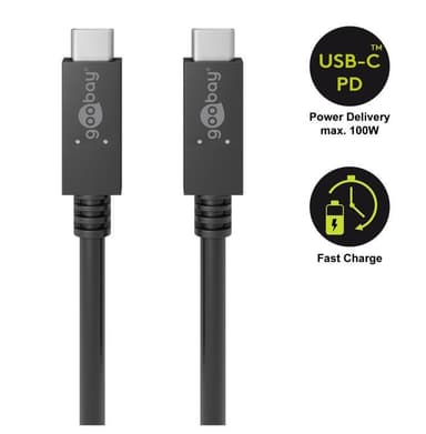 Goobay USB-C™ PD laddnings- och synkroniseringskabel 100 W