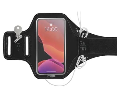 STREETZ Sport armband, reflective, fits up to most 6.5", thin, black