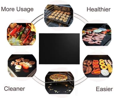 5-Pack Grillmatta Ugnsmatta & Bakningsmatta - Non Stick 40x33cm