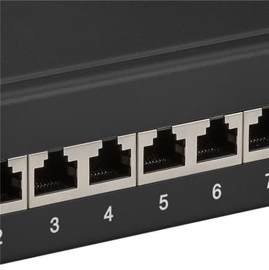 Goobay CAT 6 10-tums (25,4 cm) kopplingspanel, 12 portar
