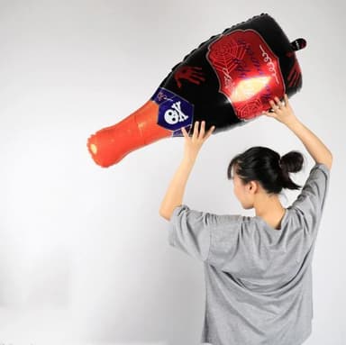 Ballong Halloween Champagneflaska 98 cm 2-pack