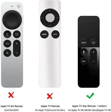 Fodral till fjärrkontroll Apple TV 4/5 Svart