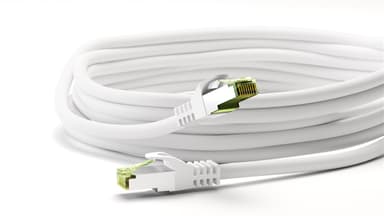Goobay RJ45 patchkabel med CAT 8.1 S/FTP råkabel, AWG 26, vit