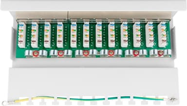 Goobay CAT 6 mini-/skrivbordskopplingspanel, 12 portar (1 HE)