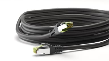 Goobay RJ45 patchkabel med CAT 8.1 S/FTP råkabel, AWG 26, svart