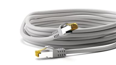 Goobay RJ45 patchkabel S/FTP (PiMF), 500 MHz, med CAT 7 råkabel, grå,