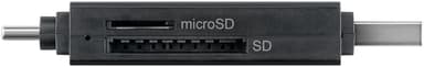 Goobay USB 3.0, USB-C™-kortläsare 2-i-1
