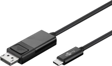 Goobay USB-C™-DisplayPort™ adapterkabel 4K 60 Hz, 1,20 m, svart