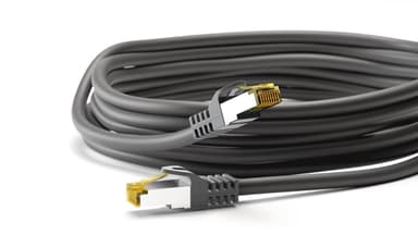 Goobay RJ45 patchkabel S/FTP (PiMF), 500 MHz, med CAT 7 råkabel, svart