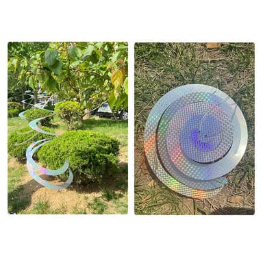Fågelavvisande spiralreflektorer Silver
