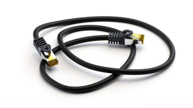 Goobay RJ45 patchkabel S/FTP (PiMF), 500 MHz, med CAT 7 råkabel, svart