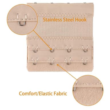 Bh-förlängare Vit/Svart/Beige 3-pack
