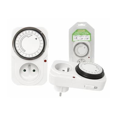 Analogt uttag med timer, Vit