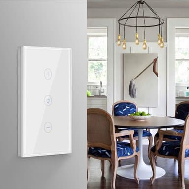 WiFi strömbrytare 2.6 GHz med dimmer Vit