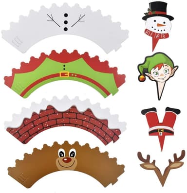 Juldekorationer och bakformar för julkakor och tårtor 24-pack