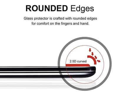 Skärmskydd Samsung Galaxy A20E Härdat glas Svart