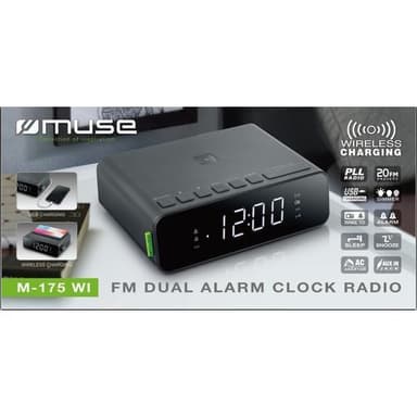 M-175 WI Clock radio FM wireless charge
