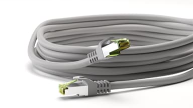 Goobay GHMT-certifierad CAT 8.1 patchkabel, S/FTP (PiMF), grå