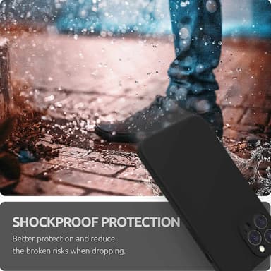 INF iPhone 13 Pro skal mjukt silikon Svart
