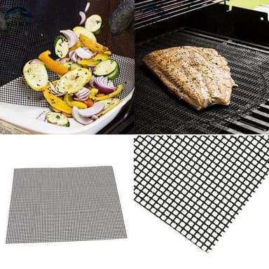Grillnät/grillmatta Non-stick Svart 3-pack