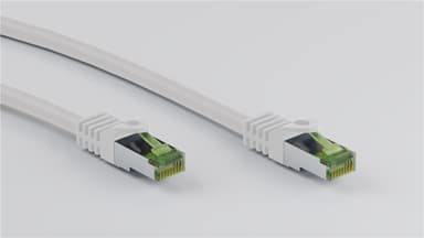 Goobay RJ45 patchkabel med CAT 8.1 S/FTP råkabel, AWG 26, vit