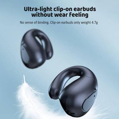 Trådlösa Bone Conduction hörlurar Bluetooth 5.3 Svart