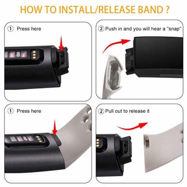 Fitbit Charge 3/4 armband Vit (S)