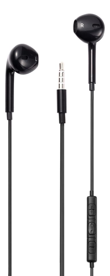 E100 Semi-in-ear headset, answer button, 3.5mm, mic, black