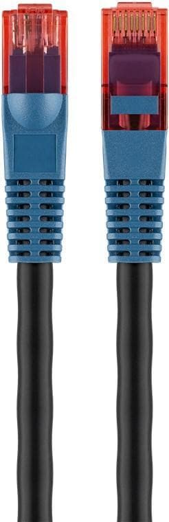 Goobay CAT 6 patchkabel för dragning utomhus, U/UTP, svart
