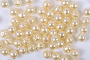 Plastpärlor 3mm 500g, Gul