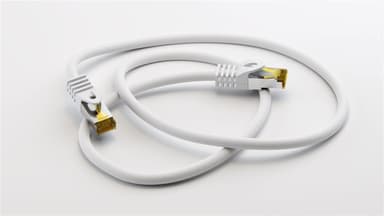 Goobay RJ45 patchkabel S/FTP (PiMF), 500 MHz, med CAT 7 råkabel, vit,