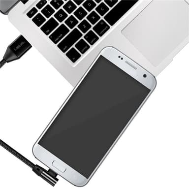 LogiLink Vinklad MicroUSB-kabel USB 2.0