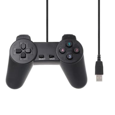 USB Handkontroll för PC, Svart (USB-701)
