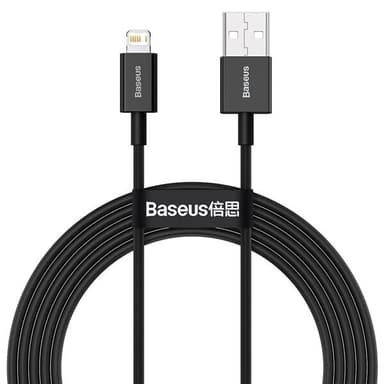 Baseus USB - Lightning 2,0 m 2,4A - svart