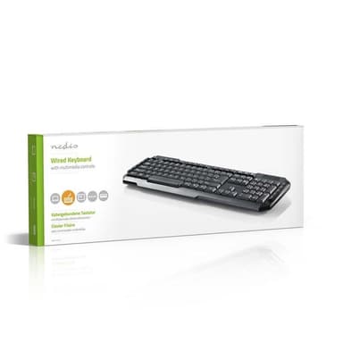 Trådbundet USB-tangentbord | Multimedieknappar | Internationell amerikanska