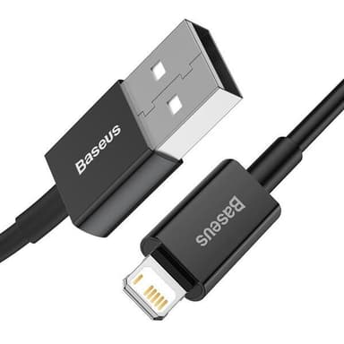 Baseus USB - Lightning 1,0m 2,4A - svart