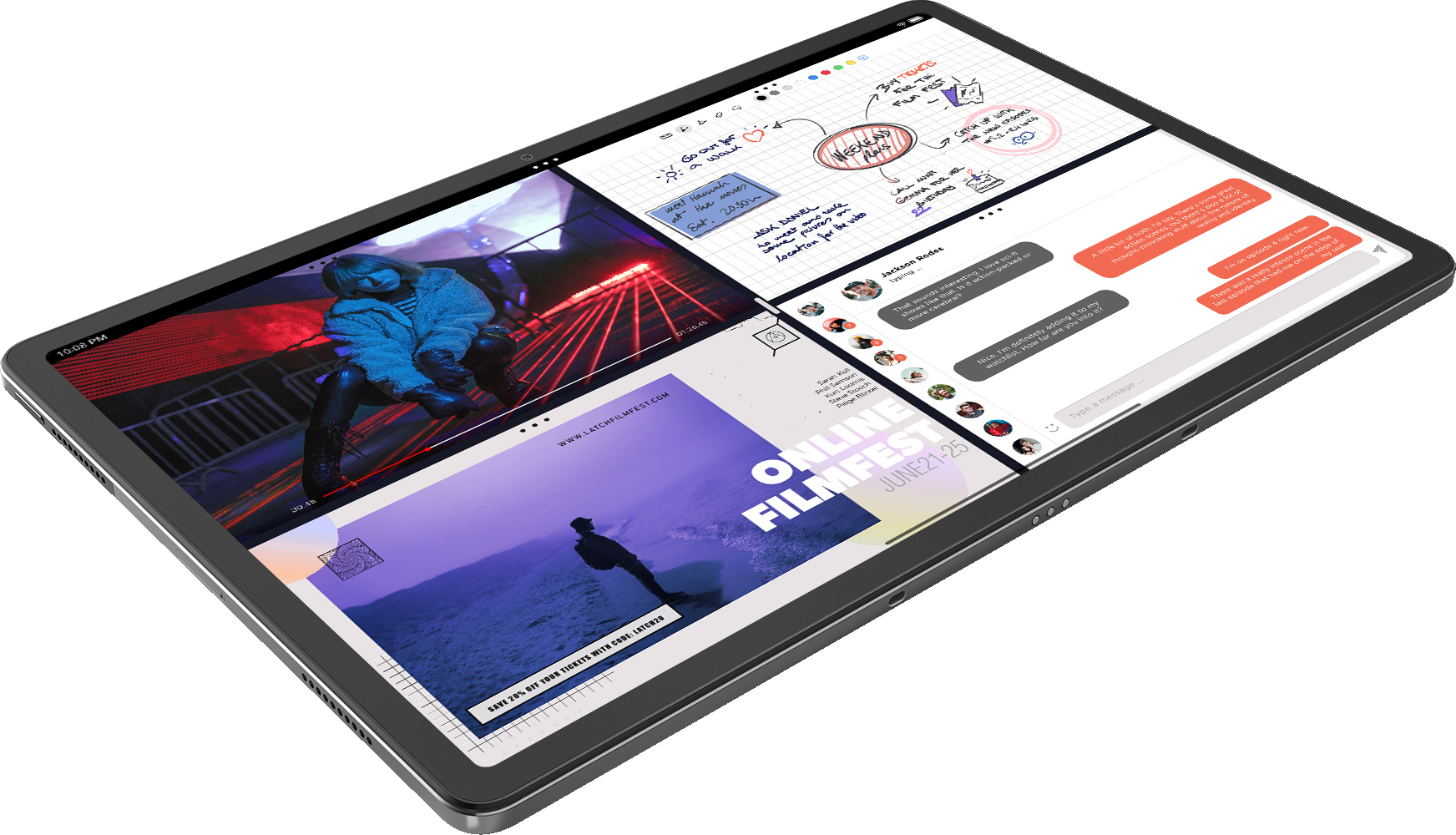 Lenovo P12 Wi-Fi surfplatta 8/128 med Tab Pen Plus (grå)