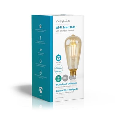 Nedis Smartlife Vintage LED-lampa | Wi-Fi | E27 | 500 lm | 5 W | Varm Vit | 2200 K | Glas | Android™ / IOS | ST64