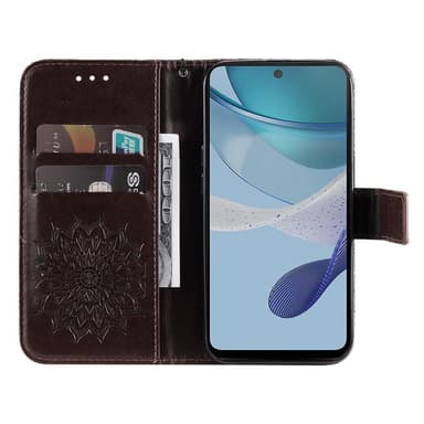 SKALO Motorola Moto G53 5G Mandala Plånboksfodral - Brun