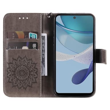 SKALO Motorola Moto G53 5G Mandala Plånboksfodral - Grå