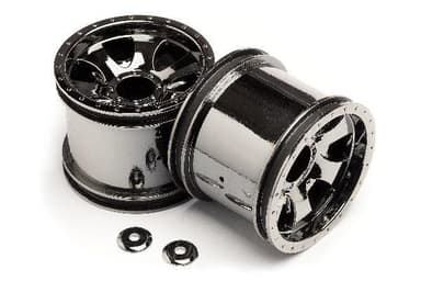 Warlock Wheel Black Chrome (2.2In/2Pcs)