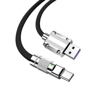 120W fet och förlängd Huawei Port Data Transfer Snabbladdningskabel Fl