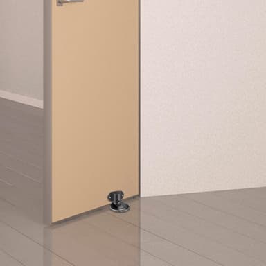 Magnetisk dörrstoppare med lim och besättningar Svart