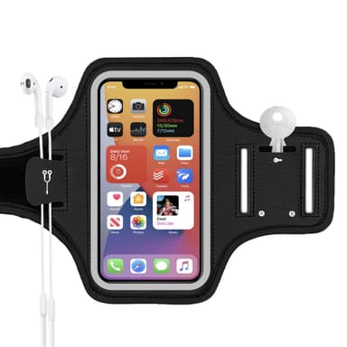 Telefonarmband Telefonhållare Löpande telefonfodral Svart 6.5""