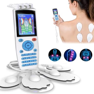 TENS maskin muskelstimulator 16 massagelägen Vit